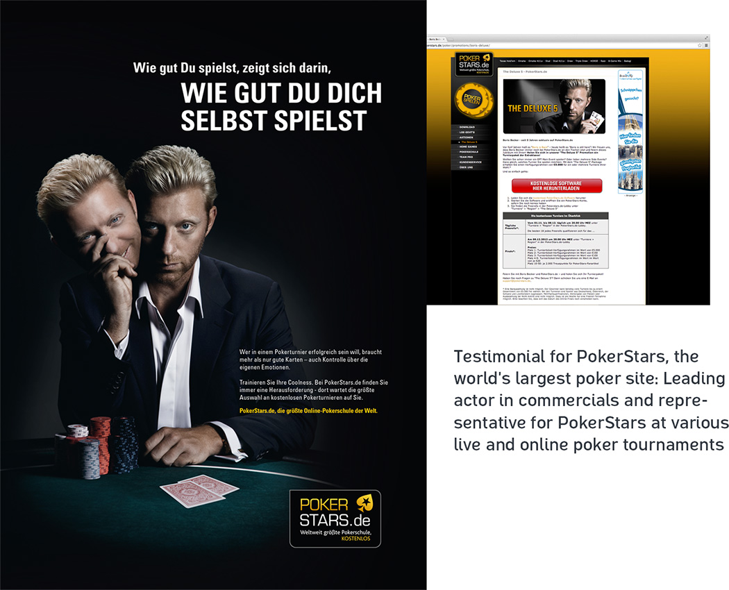Boris Becker Testimonial Pokerstars