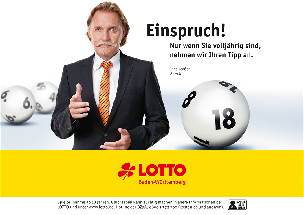 Testimonial für Lotto-Kampagne.